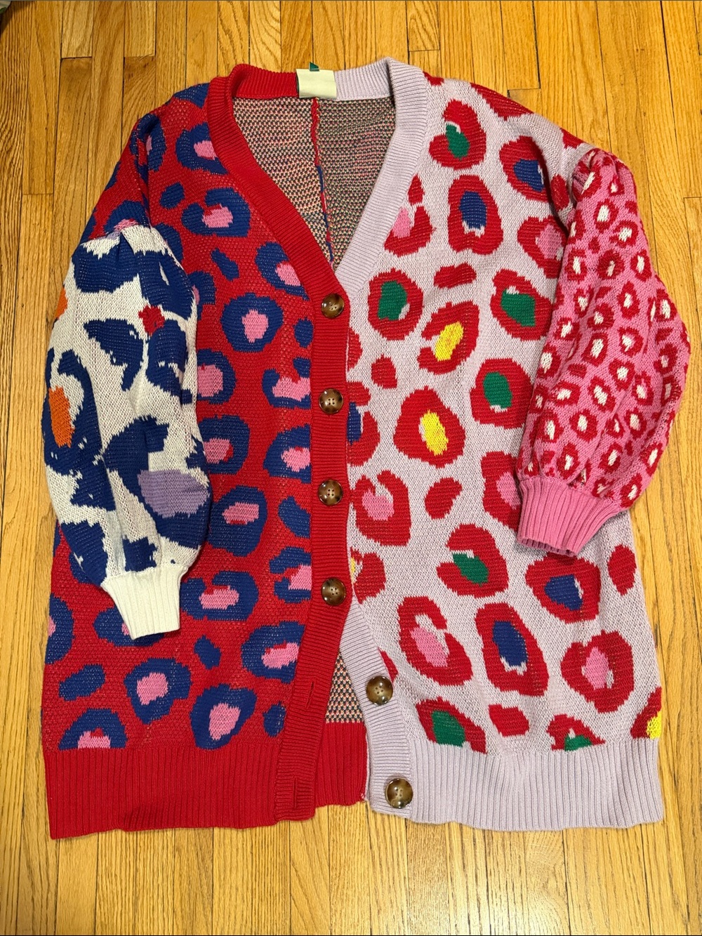 FARM Rio oversized Multicolor Knit Cardigan - XS